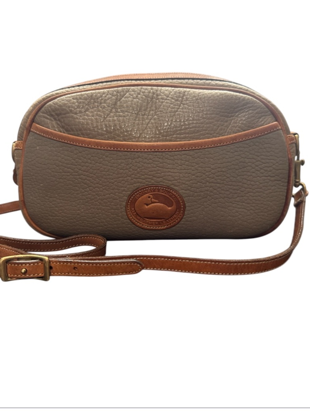 Dooney & Bourke Vintage All Weather Genuine Pebbled Leather Oval Crossbody Bag